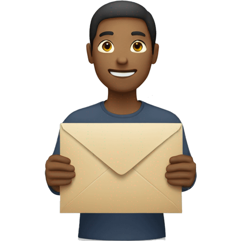 person holding stamped envelope emoji