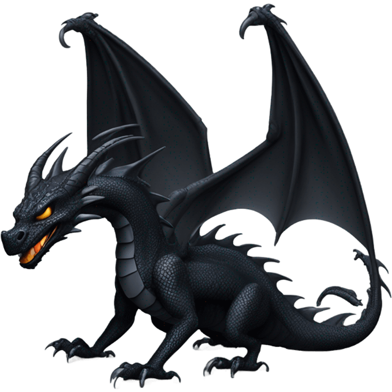 dragon noir emoji