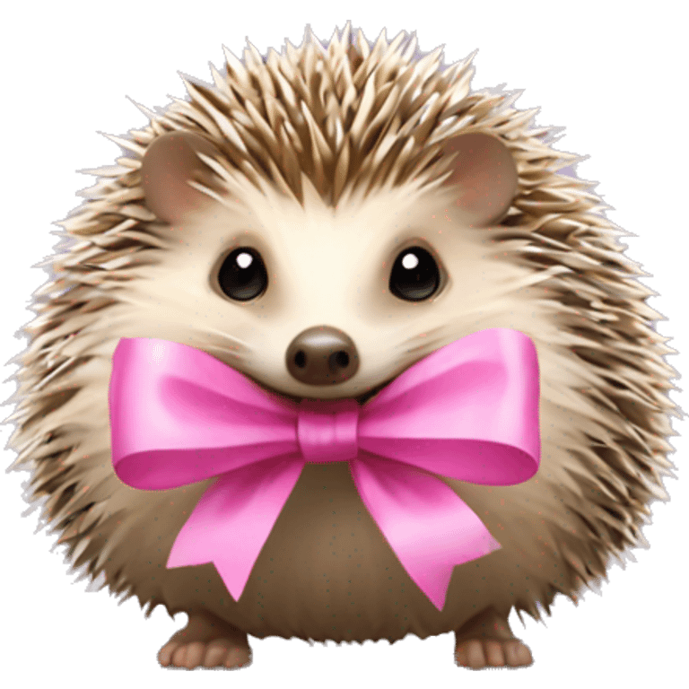 hedgehog with a pink bow emoji