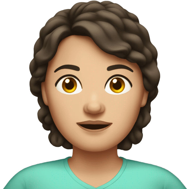 Fat middle aged brunette woman  emoji