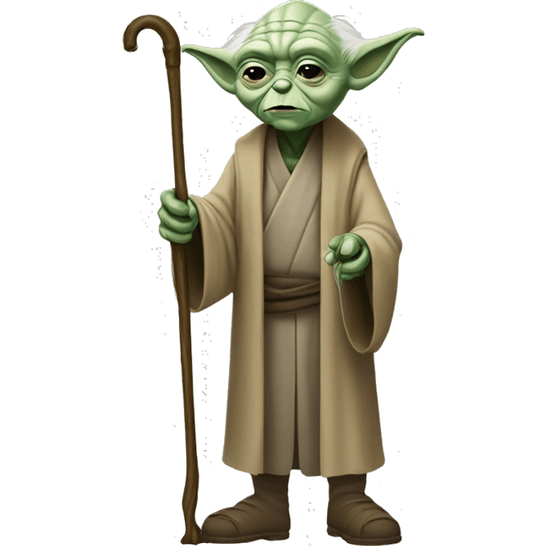 old frail bald yoda with a cane emoji