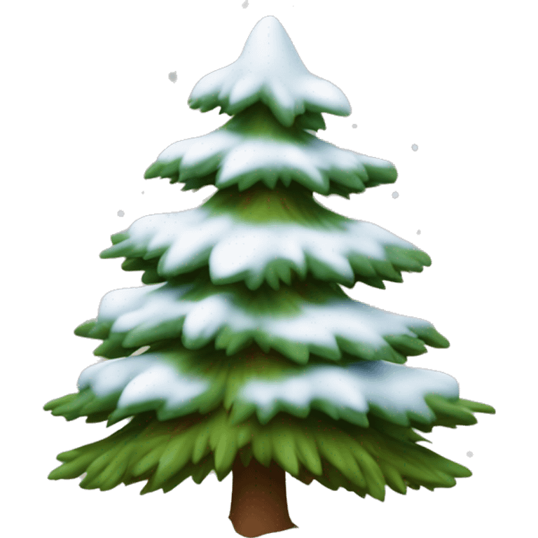 Sapin marron avec de la neige emoji