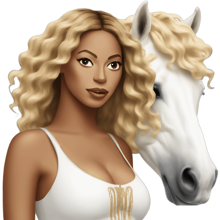 Beyonce on a white horse  emoji