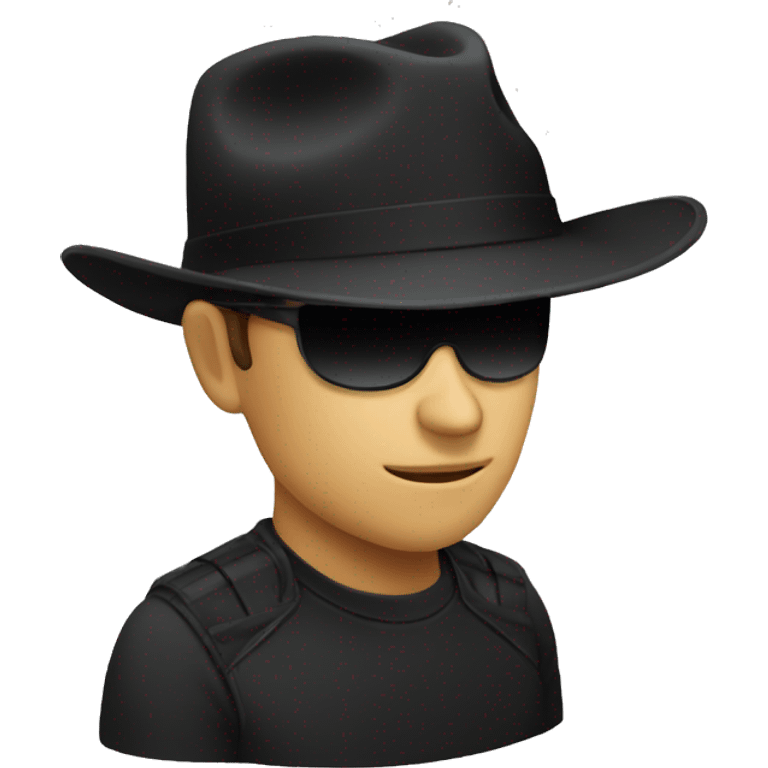 black hat hacker emoji