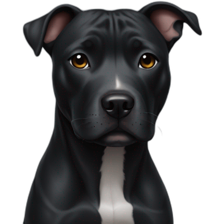 Black staffie emoji