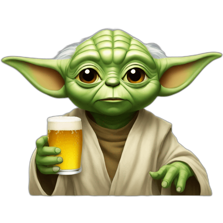 Yoda with beer  emoji