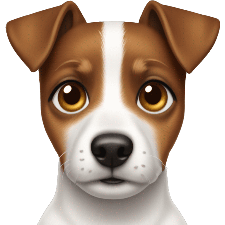 Jack Russel terrier and brown hair Slavic girl emoji