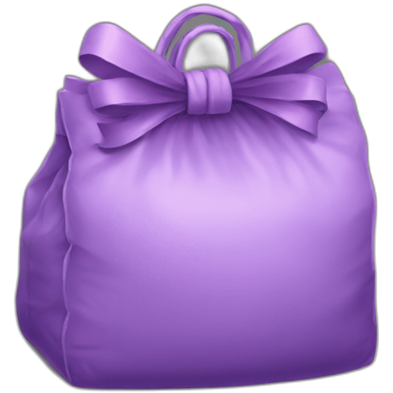 a large bag with a bow emoji