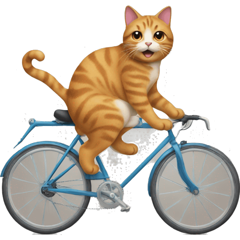 Cat in bike  emoji