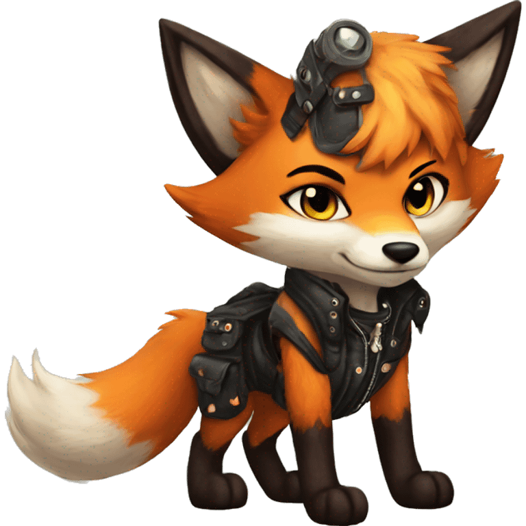 Anthro Punk Fox Full body emoji