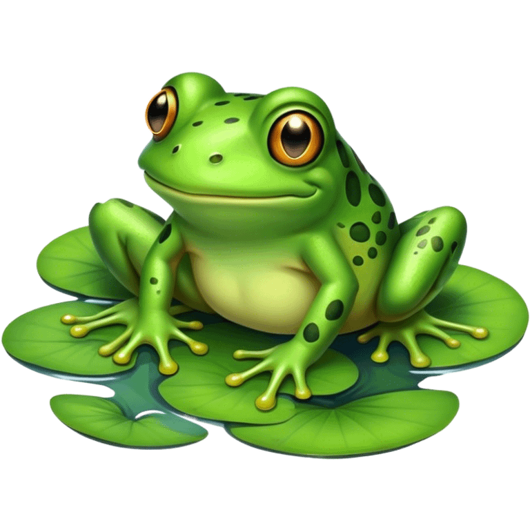 Frog in a pond emoji