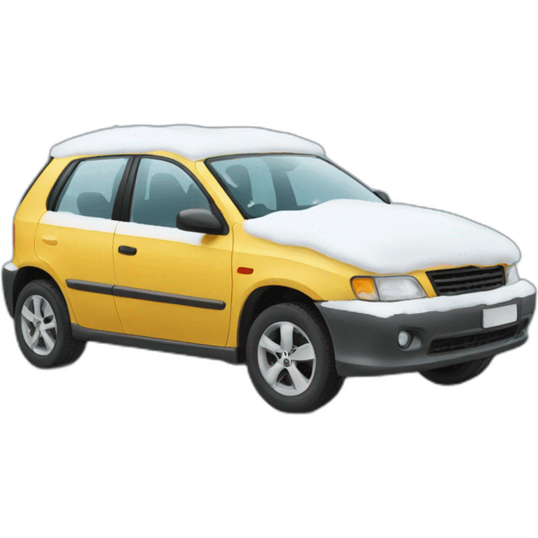 Car in winter emoji