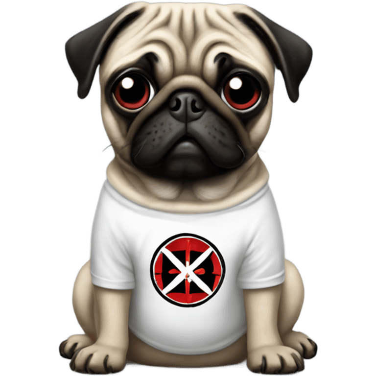 Pug wearing Dead Kennedys T Shirt  emoji