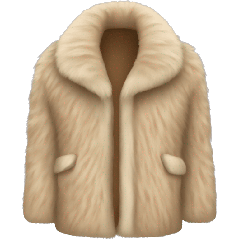 Beige Fur coat  emoji