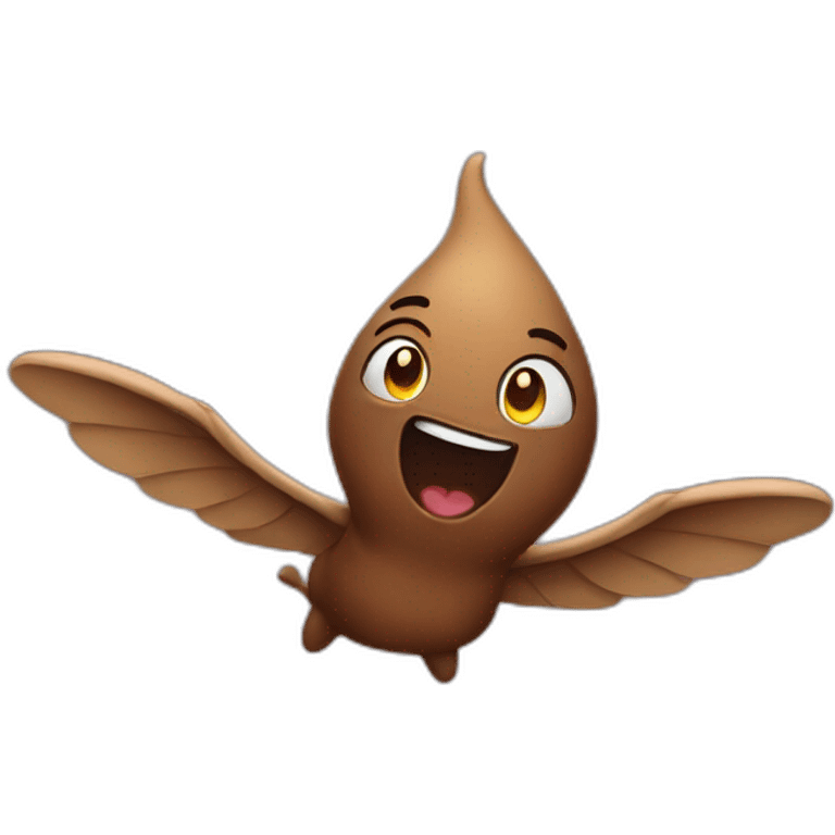 Flying Poop emoji