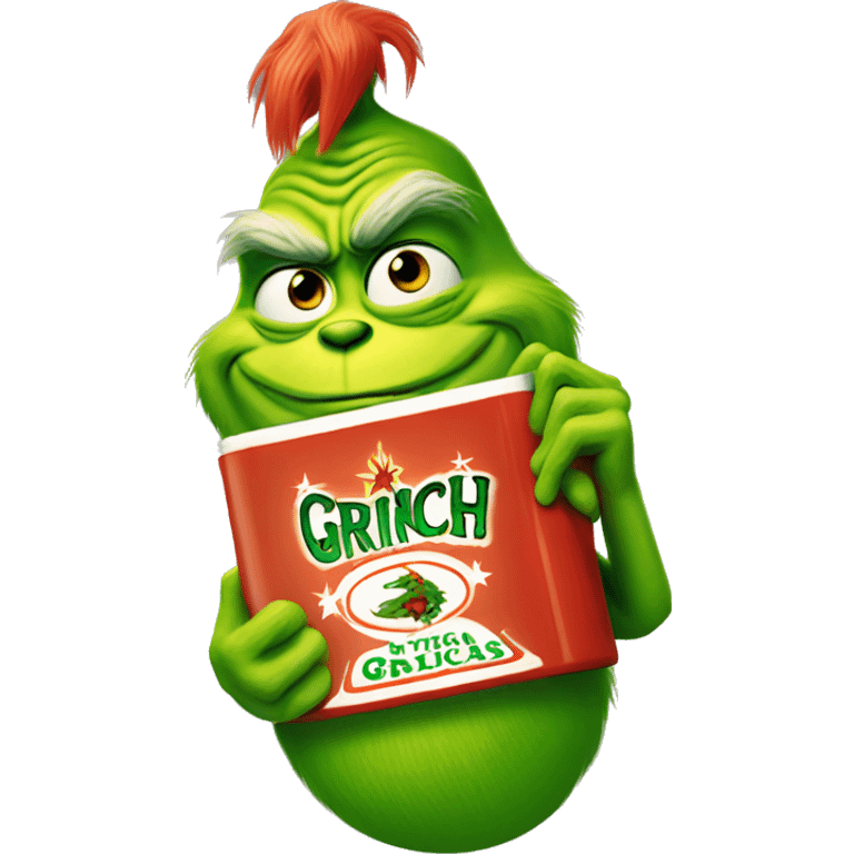 The grinch with a tabasco bottle  emoji