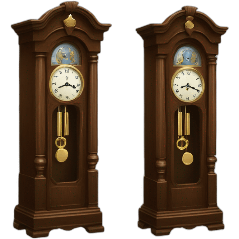 Aggressive grandfather clock emoji