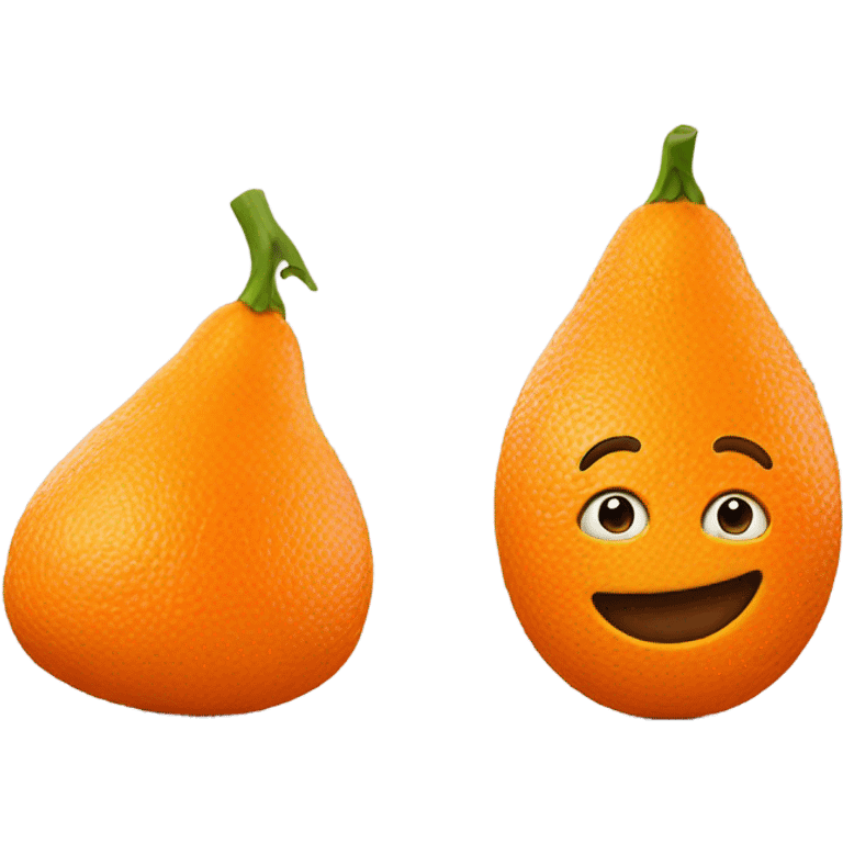 orange guy with a long nose emoji