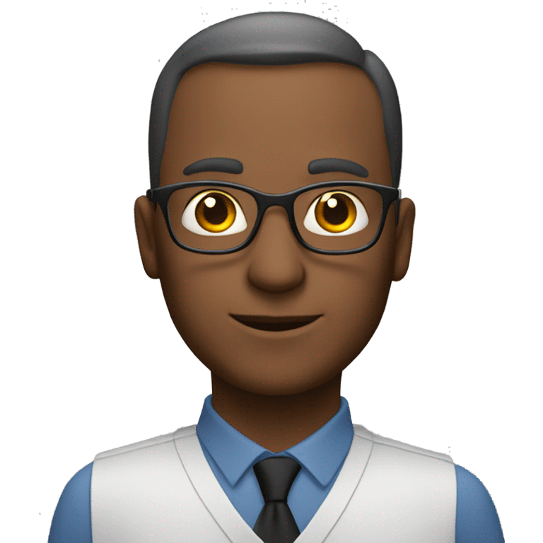 Man with glasses, lecturer emoji