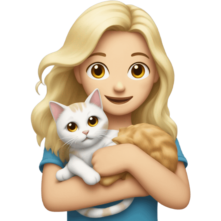 cat with blond girl emoji