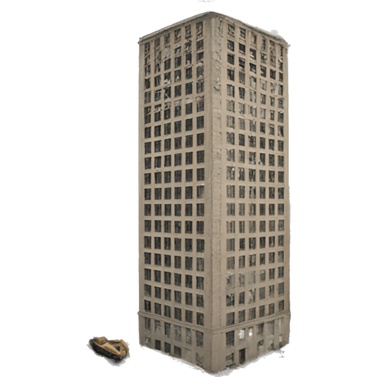 An old skyscraper getting demolitioned emoji