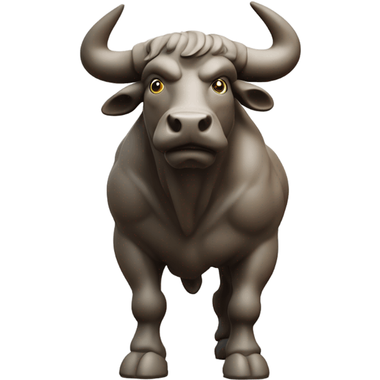 charging bull statue emoji