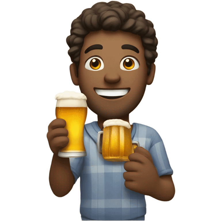 Beer with man  emoji