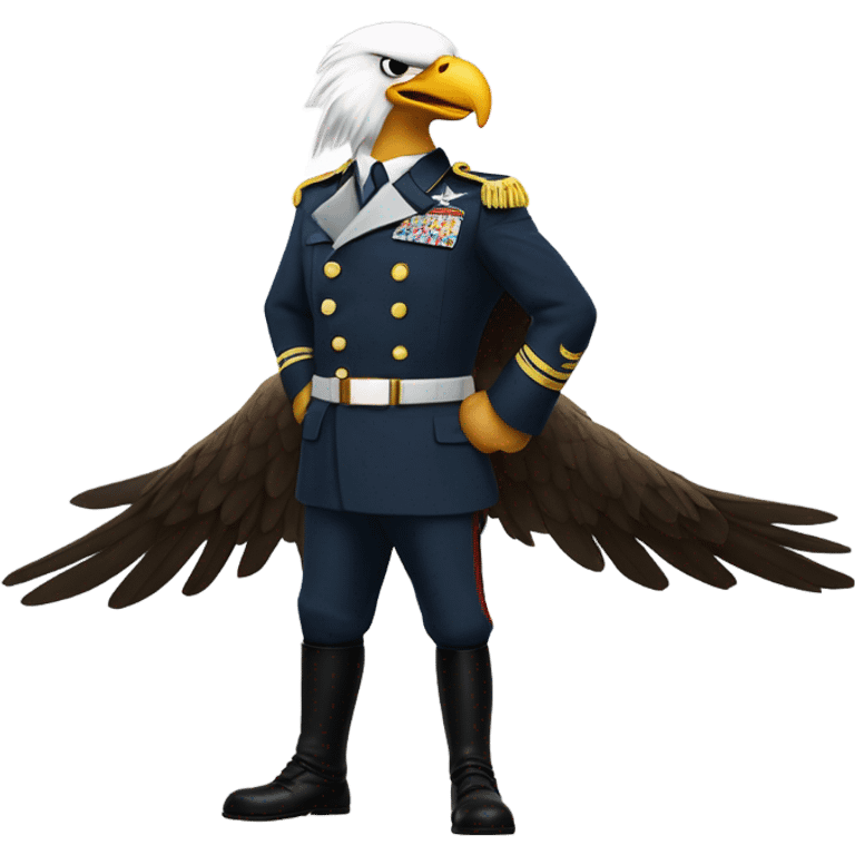 Eagle attacking a general emoji