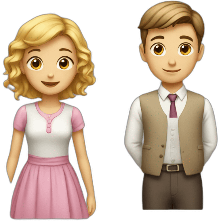 Smart boy and girl emoji