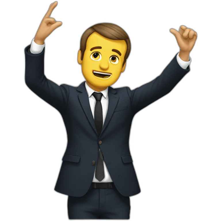 Macron dab emoji