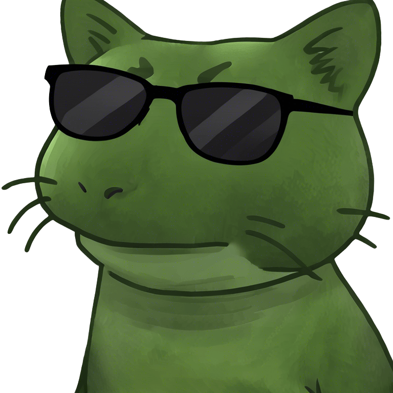 Cat with sunglasses emoji