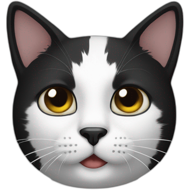 white and black cat emoji