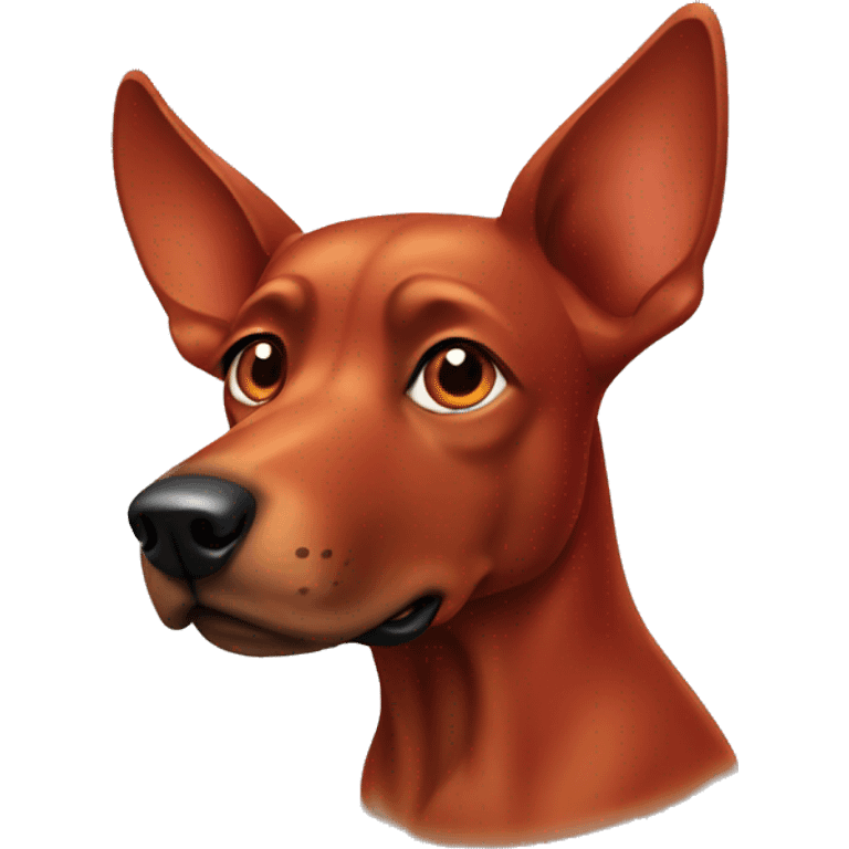 solid red dog with pointed ears emoji