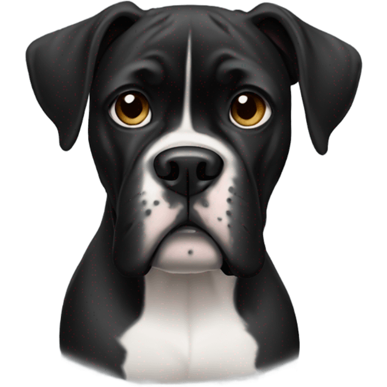 Black Boxer dog emoji