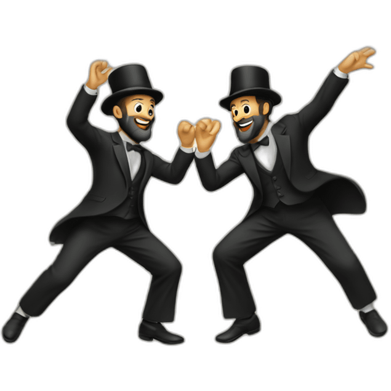 Two lubavitch dancing emoji