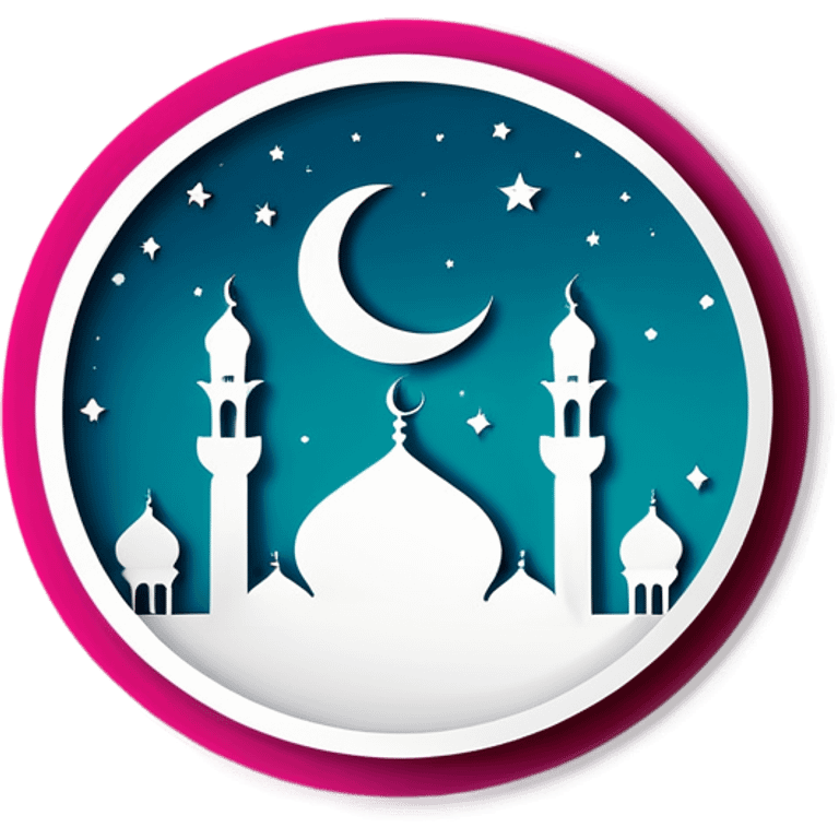 Ramadan Mubarak celebration with text “Ramadan Mubarak” emoji