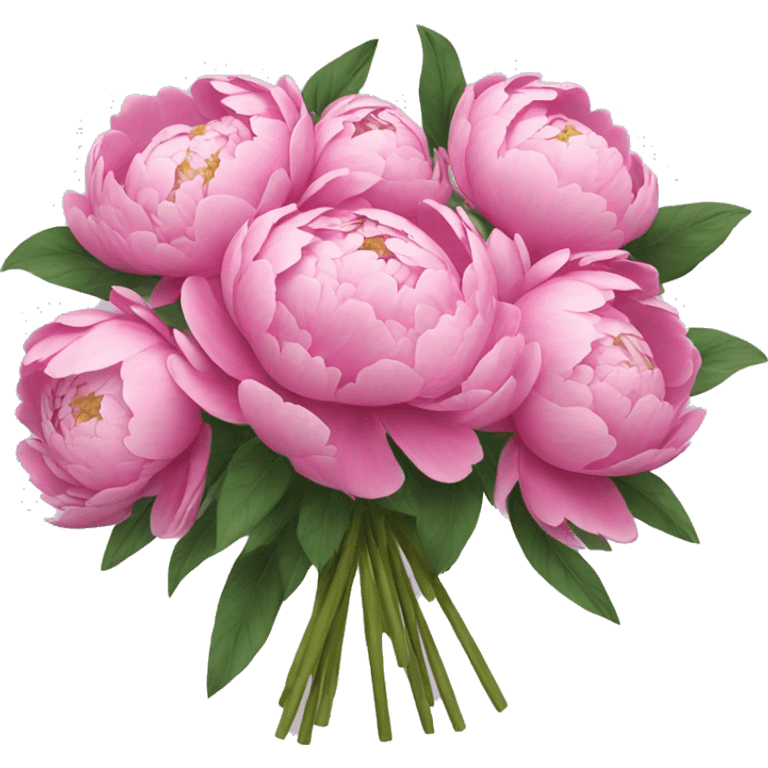 Peonies bouquet emoji