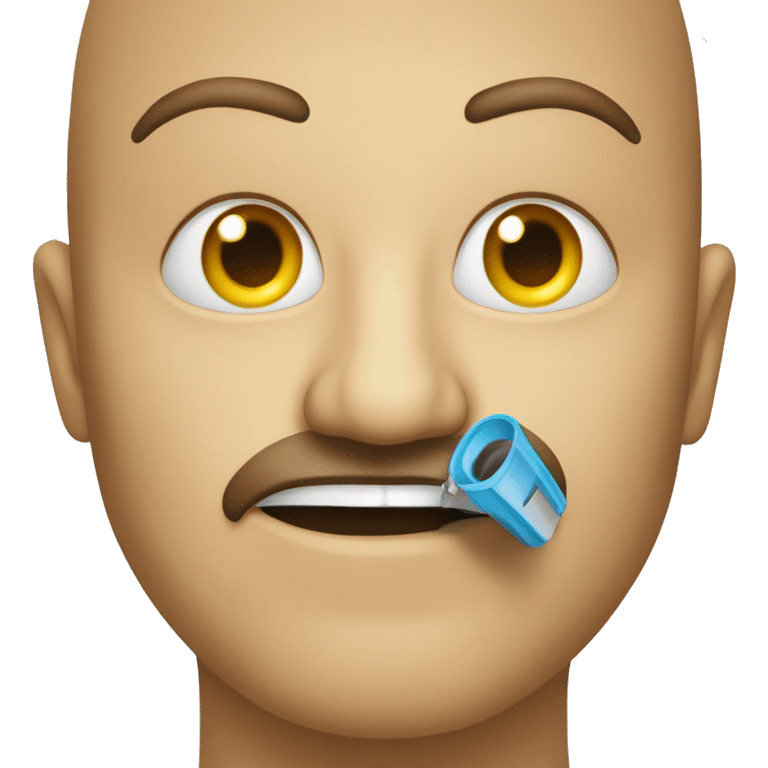 Un visage désapprobateur avec une bouche de biais emoji