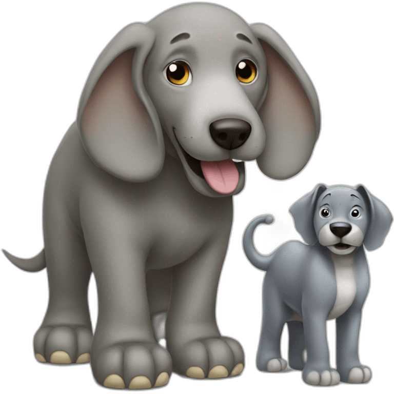 Dog with elefant emoji