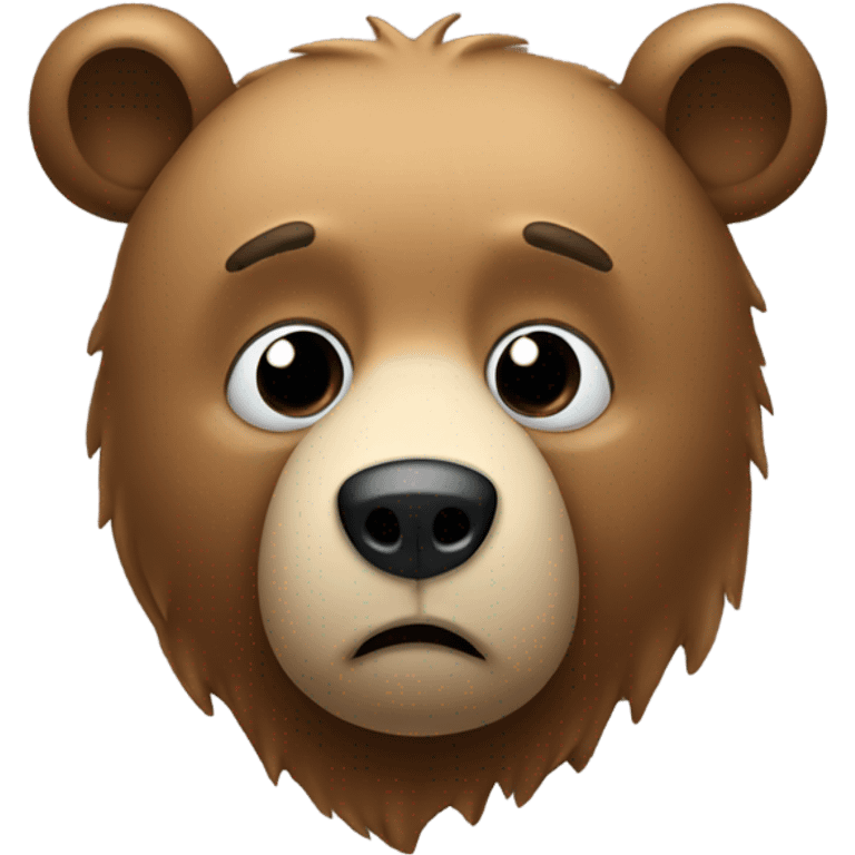 A sad and cold bear  emoji