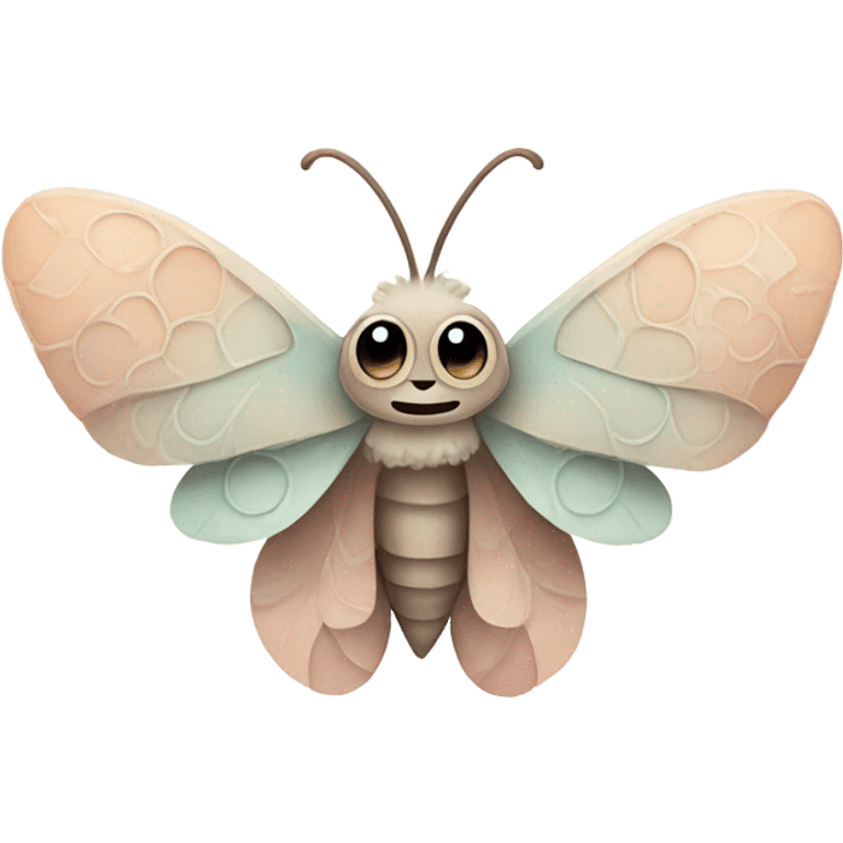 Cute moth emoji