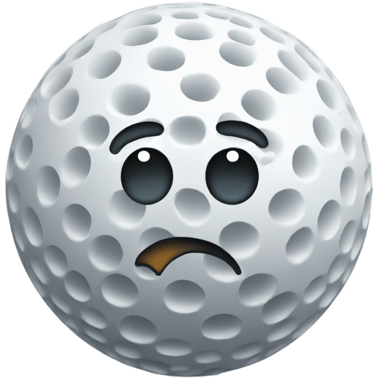 Golf ball holding beer emoji