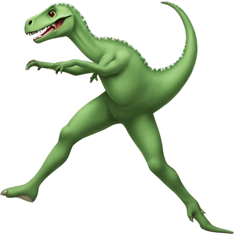 dinosaur doing ballet on pointe emoji