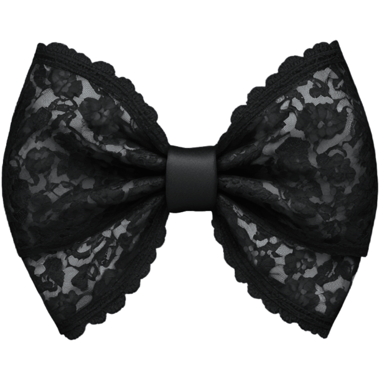 black lace bow with black lace emoji