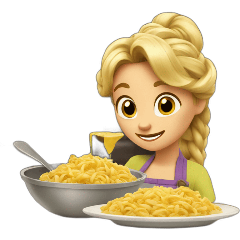 Raiponce fait cuisine emoji