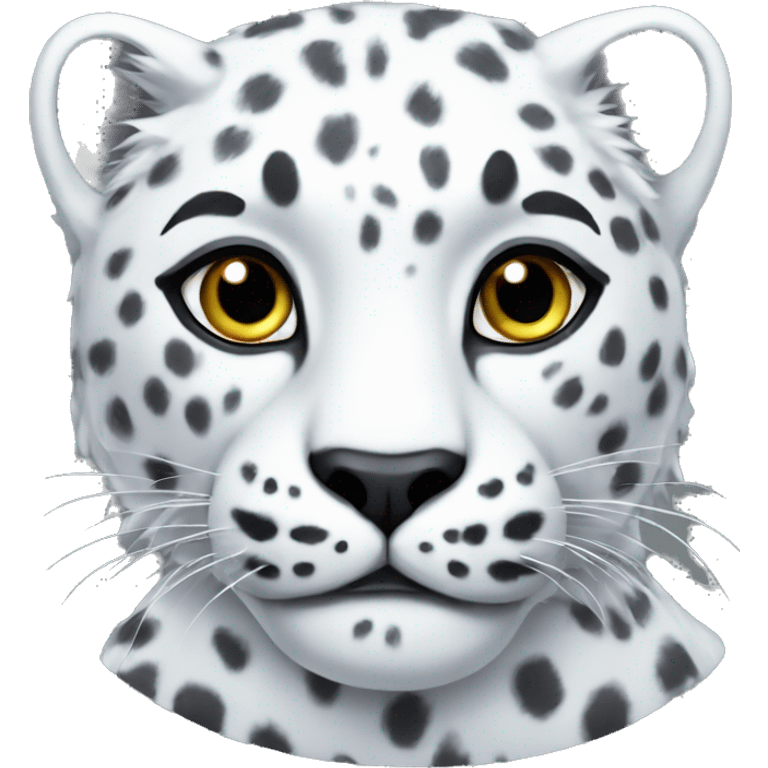  White leopard emoji