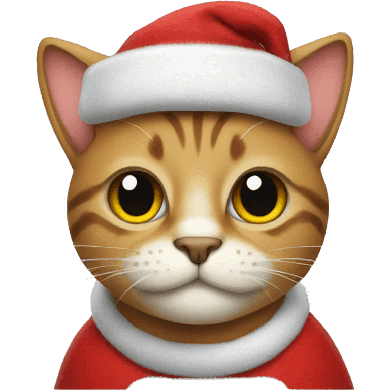 Cat wearing Santa suit  emoji