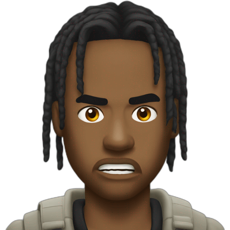 Travis scott angry emoji