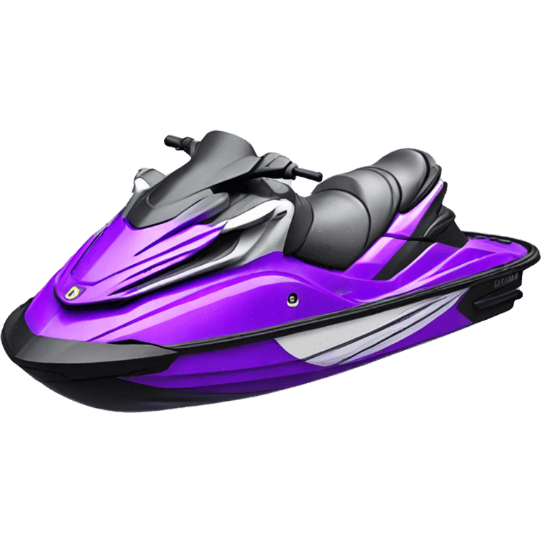 Realistic purple jet ski i8. emoji