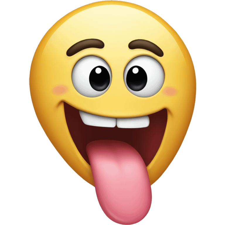 tongue sticking out silly emoji